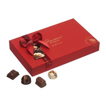 Caja de Bombones para Regalar - Caja roja con 28 Bombones surtidos - Valentino Chocolatier Asturias