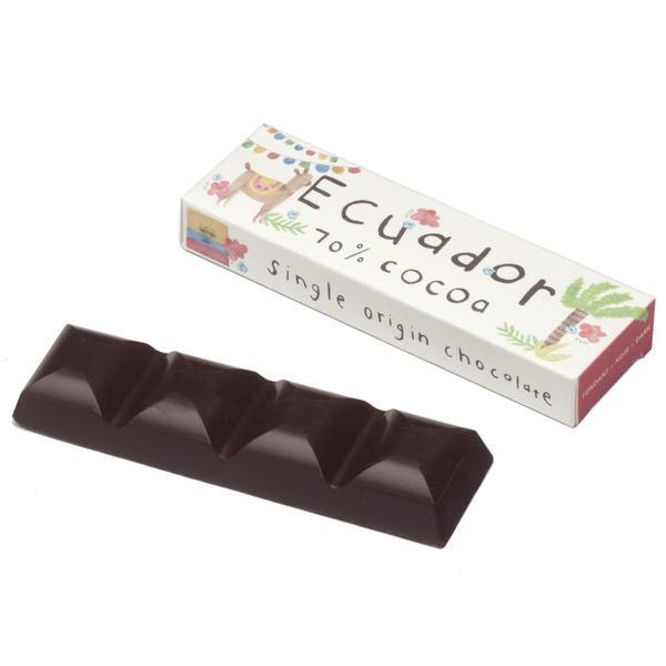 Tableta de chocolate negro 70% cacao Ecuador 40g - Valentino Chocolatier Asturias