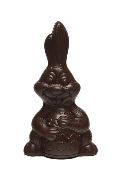 Figura Conejo con Huevo de Chocolate Negro 150g - Monas de Pascua