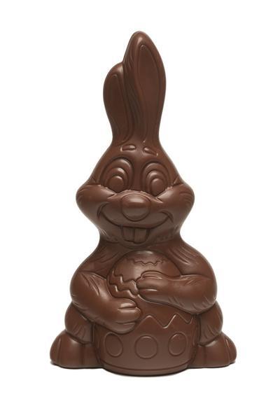 Figura Conejo con Huevo de Chocolate con Leche 150g - Monas de Pascua