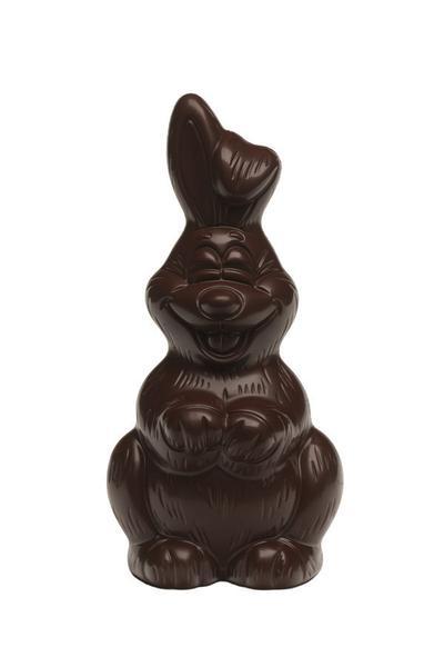 Figura Conejo de Chocolate Negro Sonriente 250g - Monas de Pascua ( Agotado )
