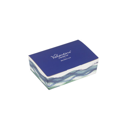 Caja regalo de color Azul Valentino 6 Bombones - Valentino Chocolatier Asturias