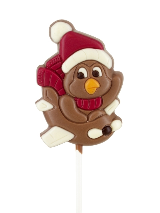 Piruletas de Chocolate de Navidad 'Pingüino Aviador' 35g