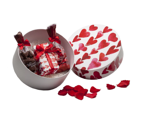Cesta Regalo San Valentín con Chocolates y Bombones Belgas