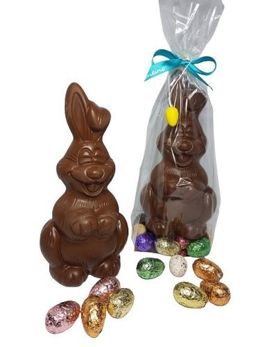 Conejo de Pascua Grande Chocolate Leche con Huevos surtidos 420g