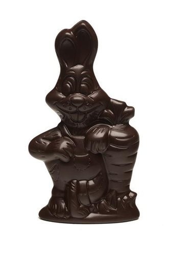 Conejo de Pascua Zanahoria Chocolate Negro sin lactosa 150g